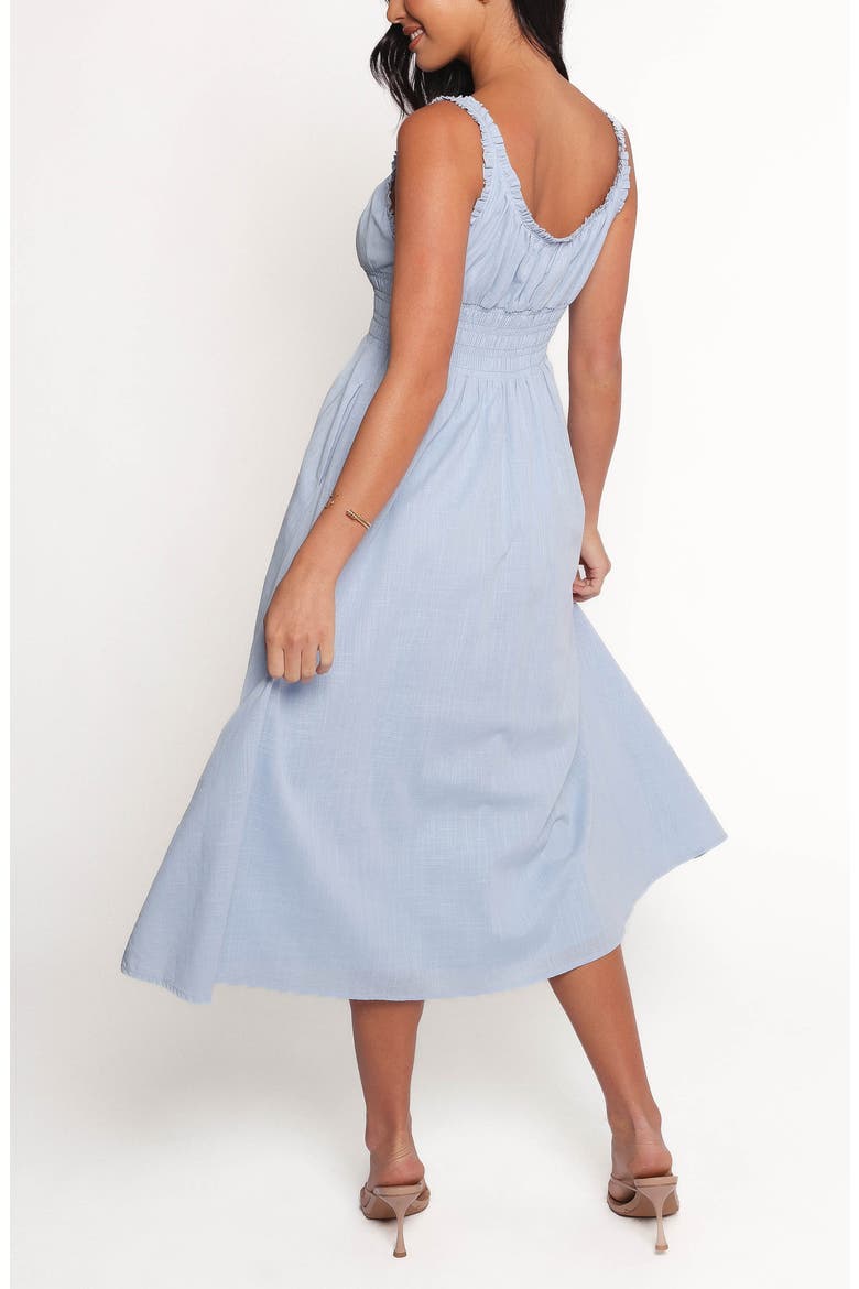 Auguste Smocked Cotton Midi Sundress, Alternate, color, PALE BLUE