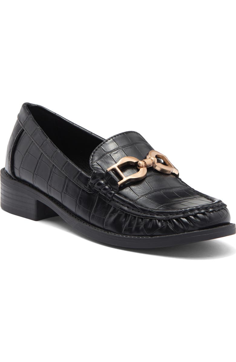 Taryn Rose Croc Embossed Bit Loafer, Main, color,