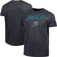 Champion Men's Champion Black Tampa Bay Rays Cooperstown Wordmark Lockup Tri-Blend T-Shirt