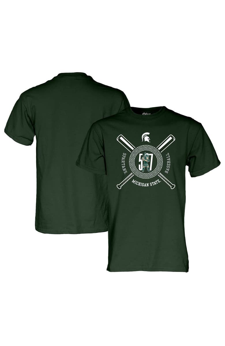 BLUE 84 Unisex Blue 84 Green Michigan State Spartans 517 Day Baseball T-Shirt, Main, color, Green