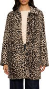 Sanctuary Upside Leopard Print Faux Fur Jacket