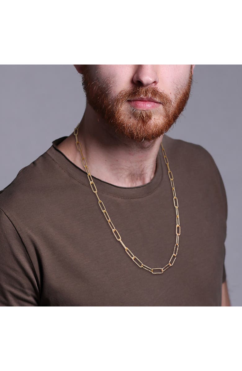 DELMAR Paper Clip Chain Necklace, Alternate, color, Gold