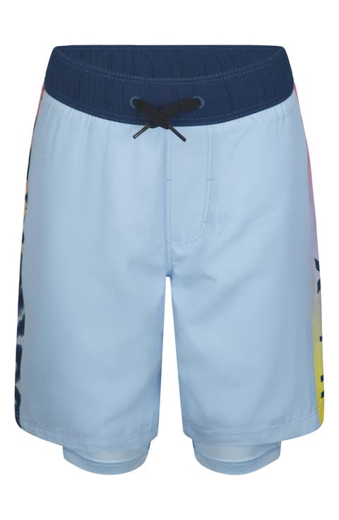 Kids' Print Panel Swim Trunks
