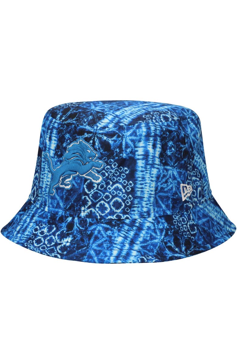 New Era Men's New Era Blue Detroit Lions Shibori Bucket Hat, Main, color, 