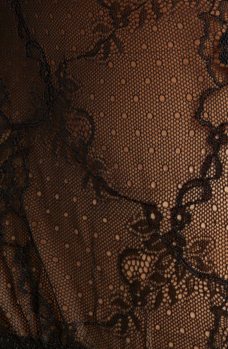 Coquette Lace Romper, Alternate, color, Black