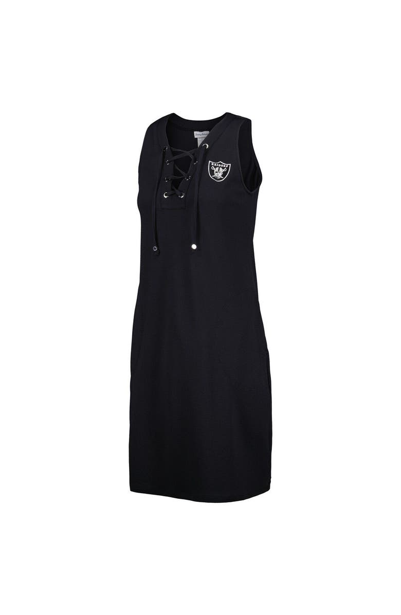 Tommy Bahama Women's Tommy Bahama Black Las Vegas Raiders Island Cays Lace-Up Dress, Alternate, color,