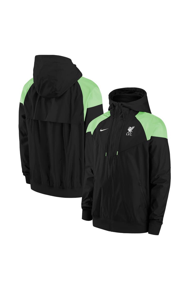 Nike Men's Nike Black Liverpool Windrunner Raglan Full-Zip Jacket, Main, color, 