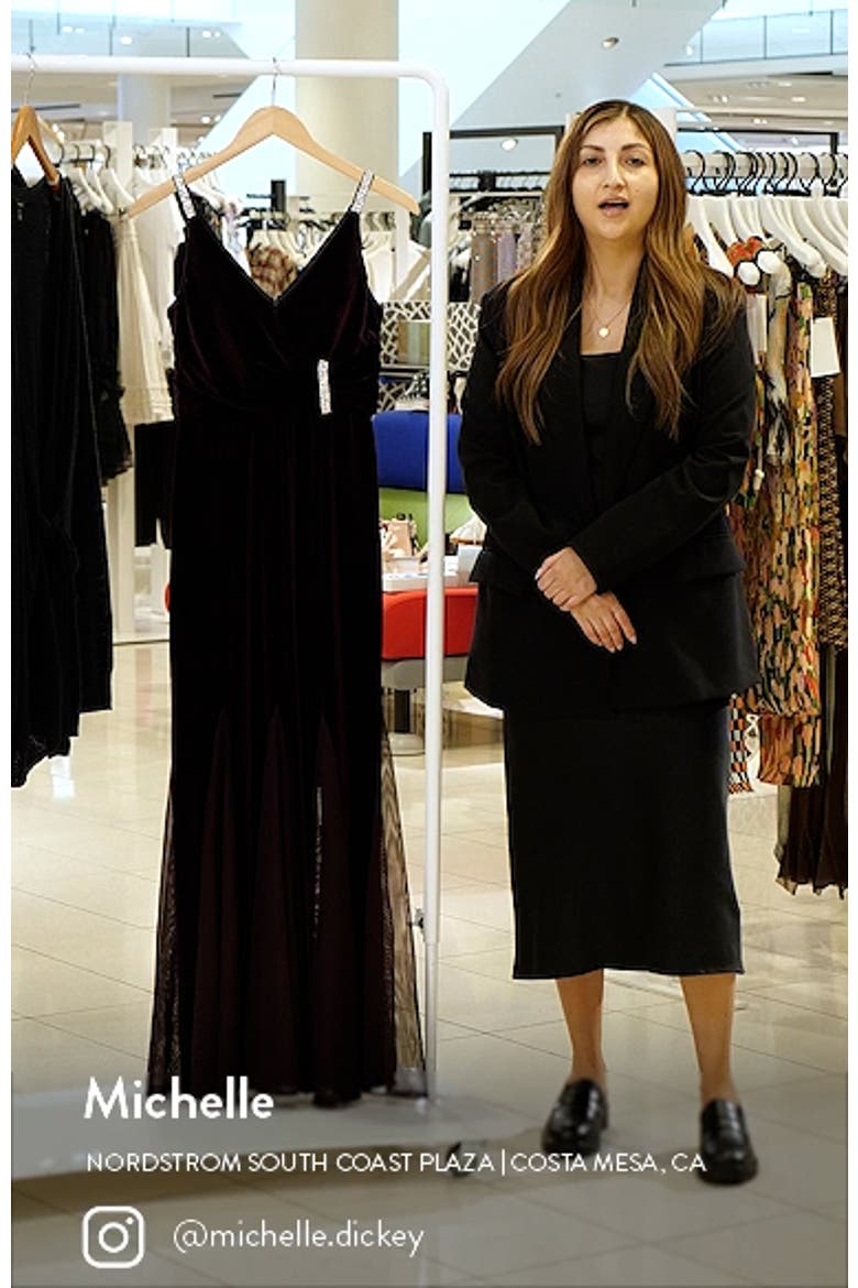 Stretch Velvet V-Neck Gown video