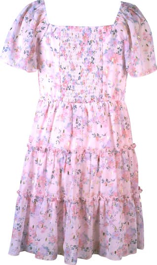 Kids' Yoryu Tiered Chiffon Dress