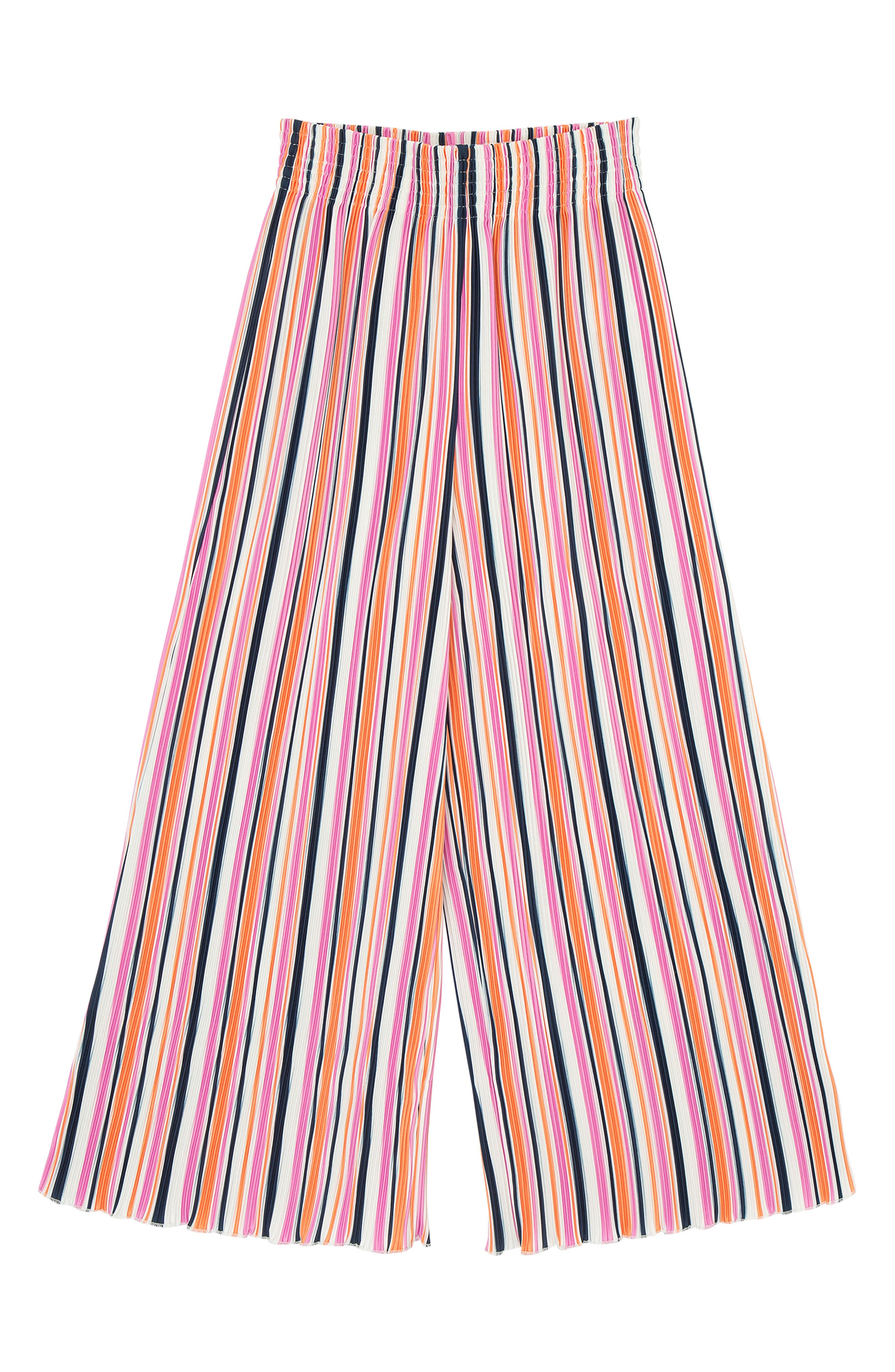 Habitual Kids Kids' Stripe Plissé Pleat Wide Leg Pants | Nordstromrack