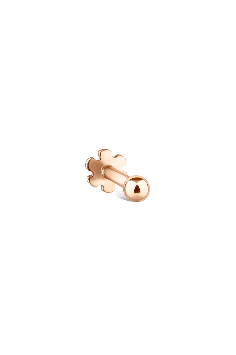 Ball Single Threaded Stud Earring, Main, color, ROSE GOLD