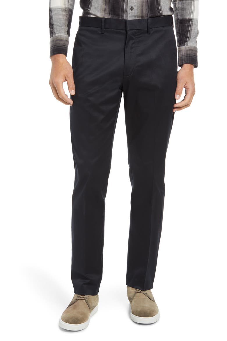 Men's Athletic Fit Leg Non-Iron Chinos, Main, color, BLACK