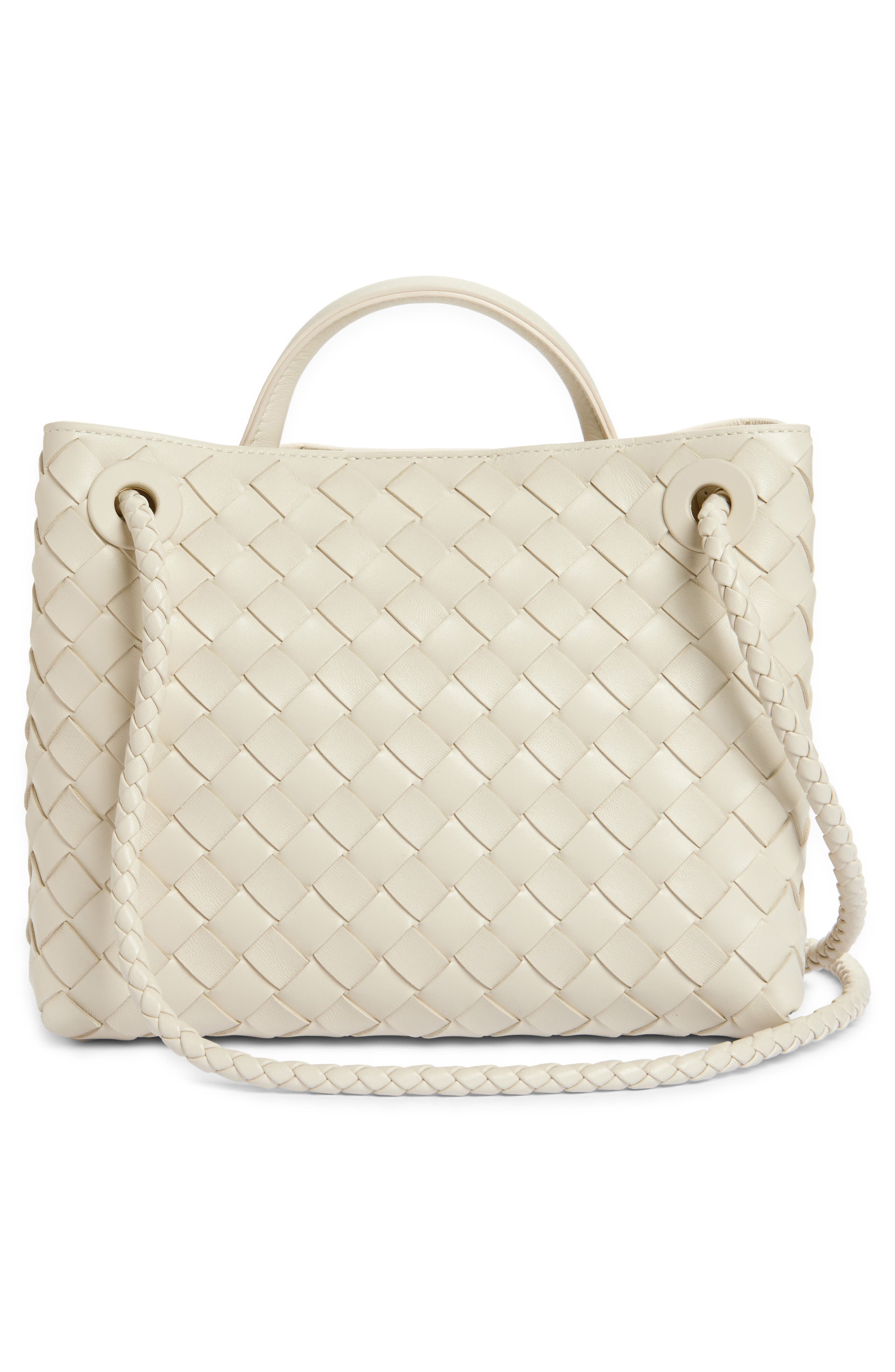 Bottega Veneta Small Andiamo Intrecciato Shoulder Bag, Alternate, color, 9211 Sea Salt-M B-Sea Sa