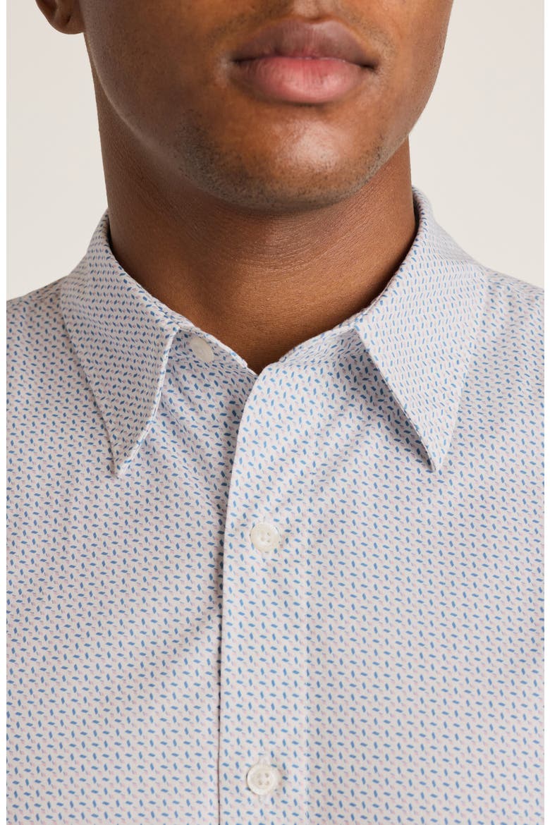 Riviera Slim Fit Short Sleeve Button-Up Shirt, Alternate, color, PINK BLUE ANDOLA GEO
