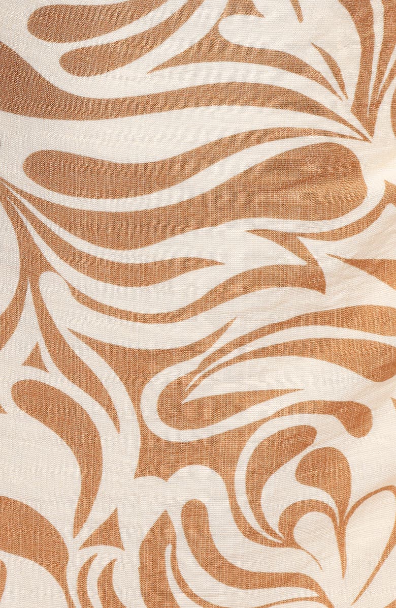 Petal & Pup Cass Asymmetric Cotton Halter Minidress, Alternate, color, Tan White