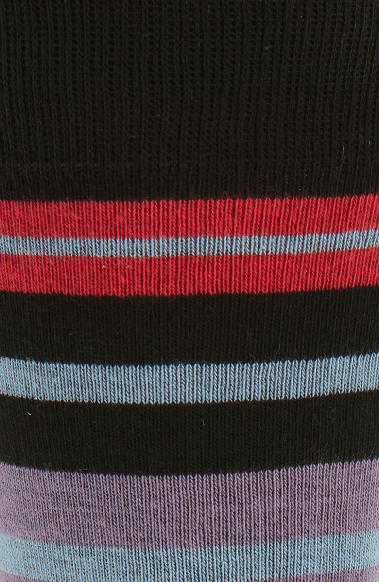 Paul Smith Kean Stripe Cotton Blend Socks, Alternate, color, Black