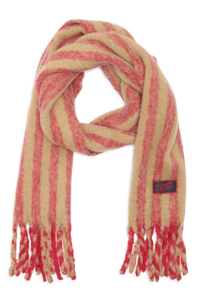 Damson Madder Oversized Brushed Scarf, Alternate, color, Red Multi