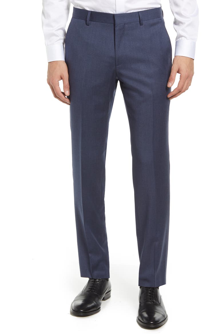 Genius Slim Fit Wool Suit Pants, Main, color, OPEN BLUE