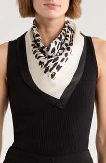 Kate Spade New York modern leopard silk scarf