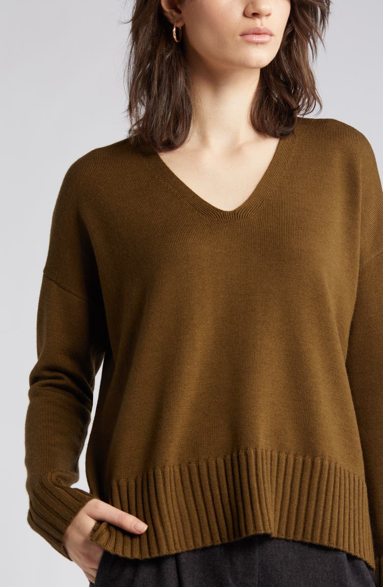 Eileen Fisher Boxy Merino Wool Sweater, Alternate, color, 