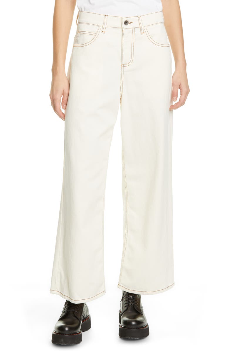 Marni High Waist Ankle Wide Leg Pants, Main, color, 