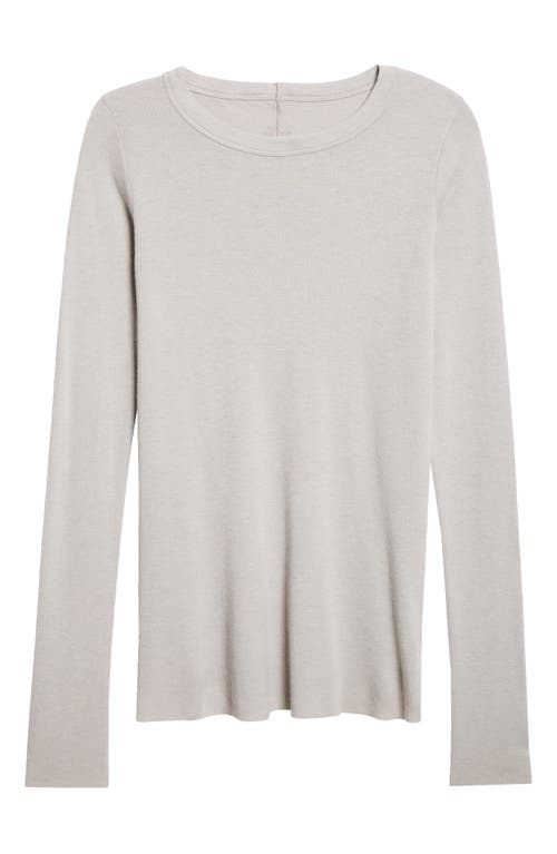 Rick Owens Long Sleeve Rib T-shirt In Neutral