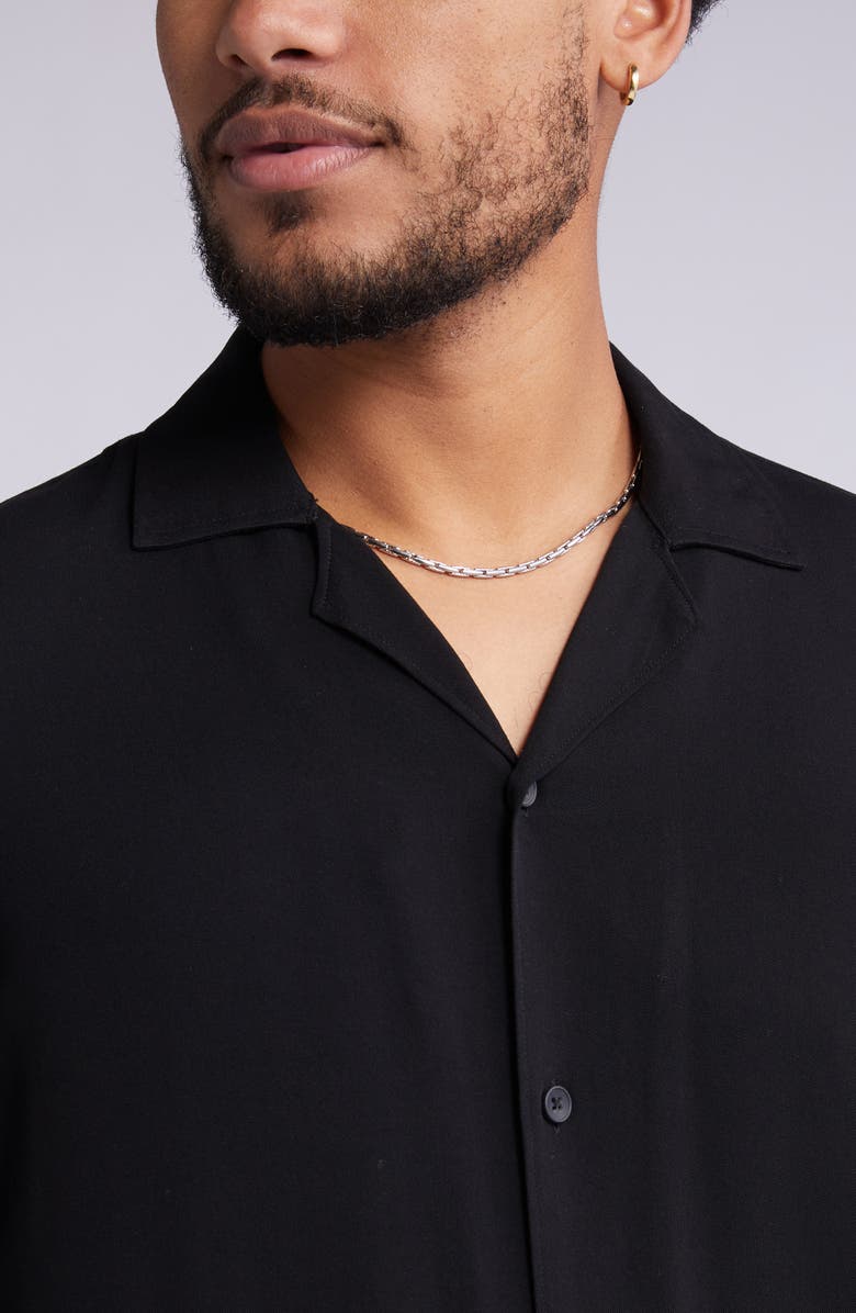 Open Edit Solid Notch Collar Shirt, Alternate, color, 