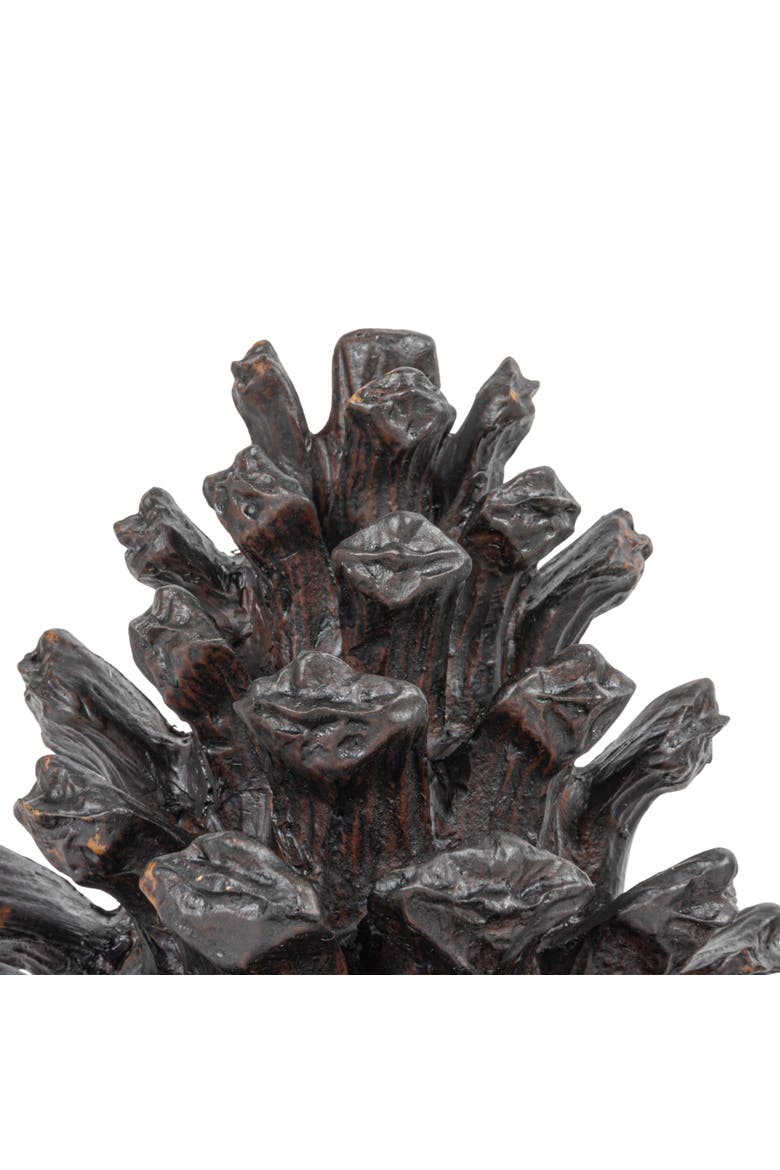 Decorative Resin Pinecone Bookends, Bronze, Set of 2, Alternate, color, Brown