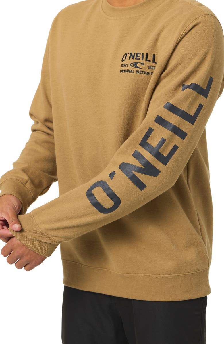 O'Neill Fifty-Two Cliffs Graphic Sweatshirt, Alternate, color, Dark Khaki