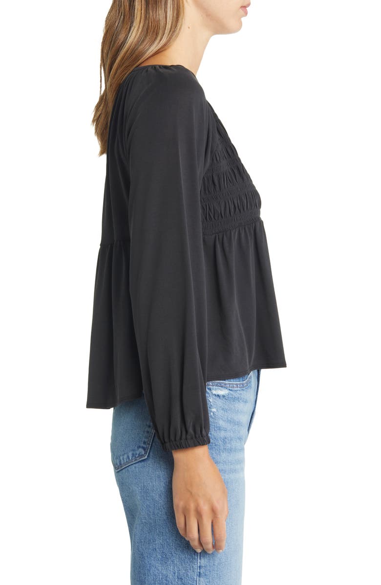 Lucky Brand Smocked Sandwash Top, Alternate, color,