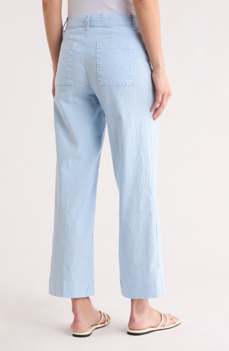 Frank & Eileen Wide Leg Cotton Pants, Alternate, color, Soft Blue