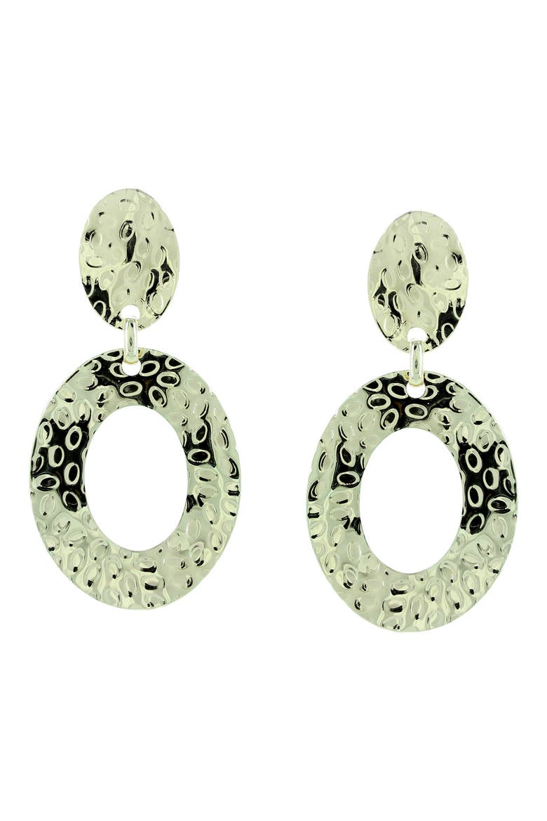 Kari Hammered Drop Earrings, Main, color, GOLD