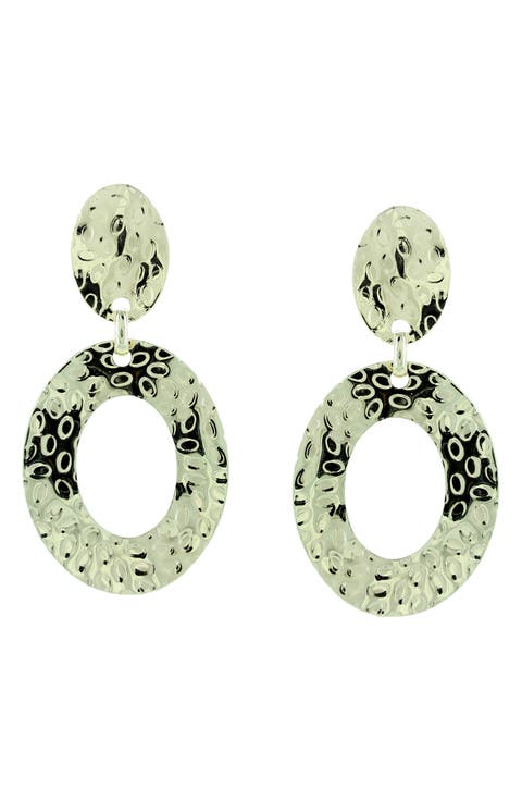 Kari Hammered Drop Earrings