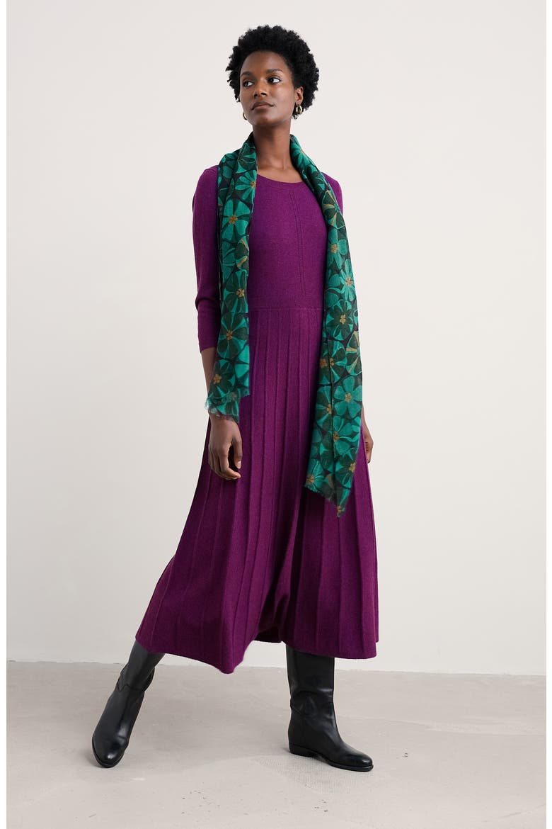 Folk Song Rib Midi Sweater Dress, Alternate, color, KNIT MELANGE AMETHYST