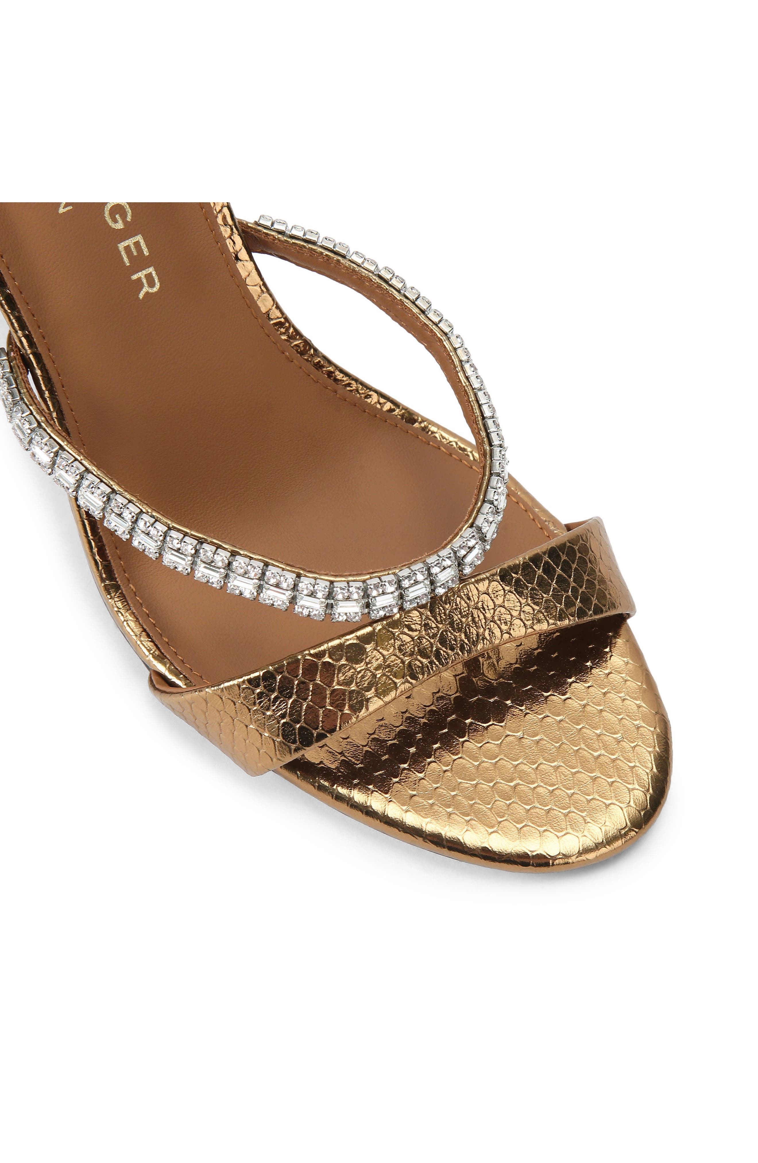 Kurt Geiger London Crystal Ankle Strap Sandal, Alternate, color, Rust/ Copper