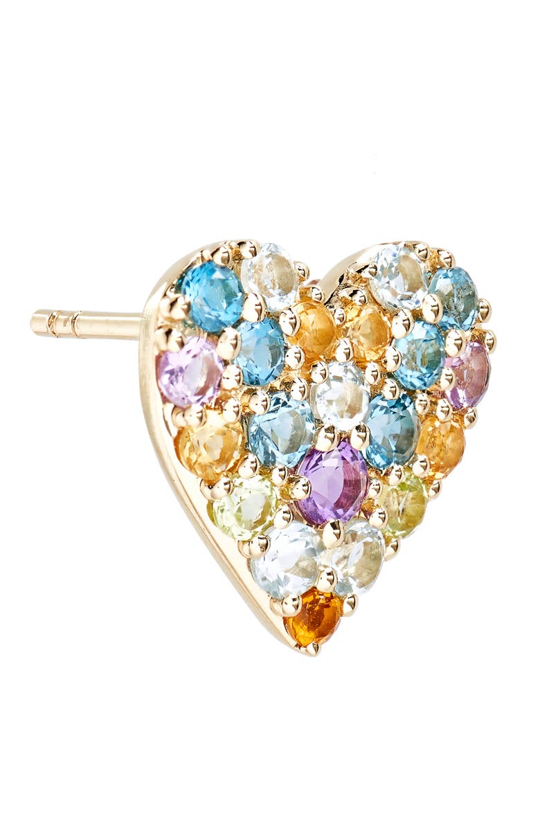 Bony Levy Pavé Heart Stud Earrings, Alternate, color, 