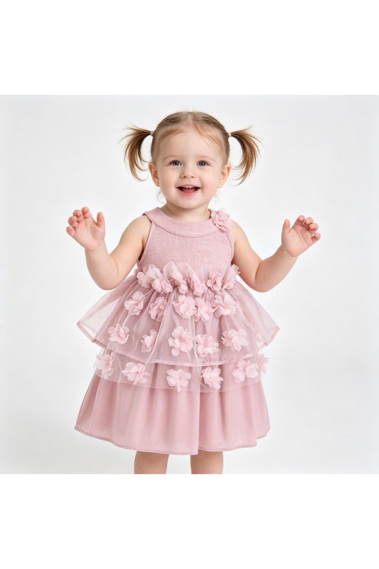 Veda Petal Princess Tulle Dress, Alternate, color, Pink