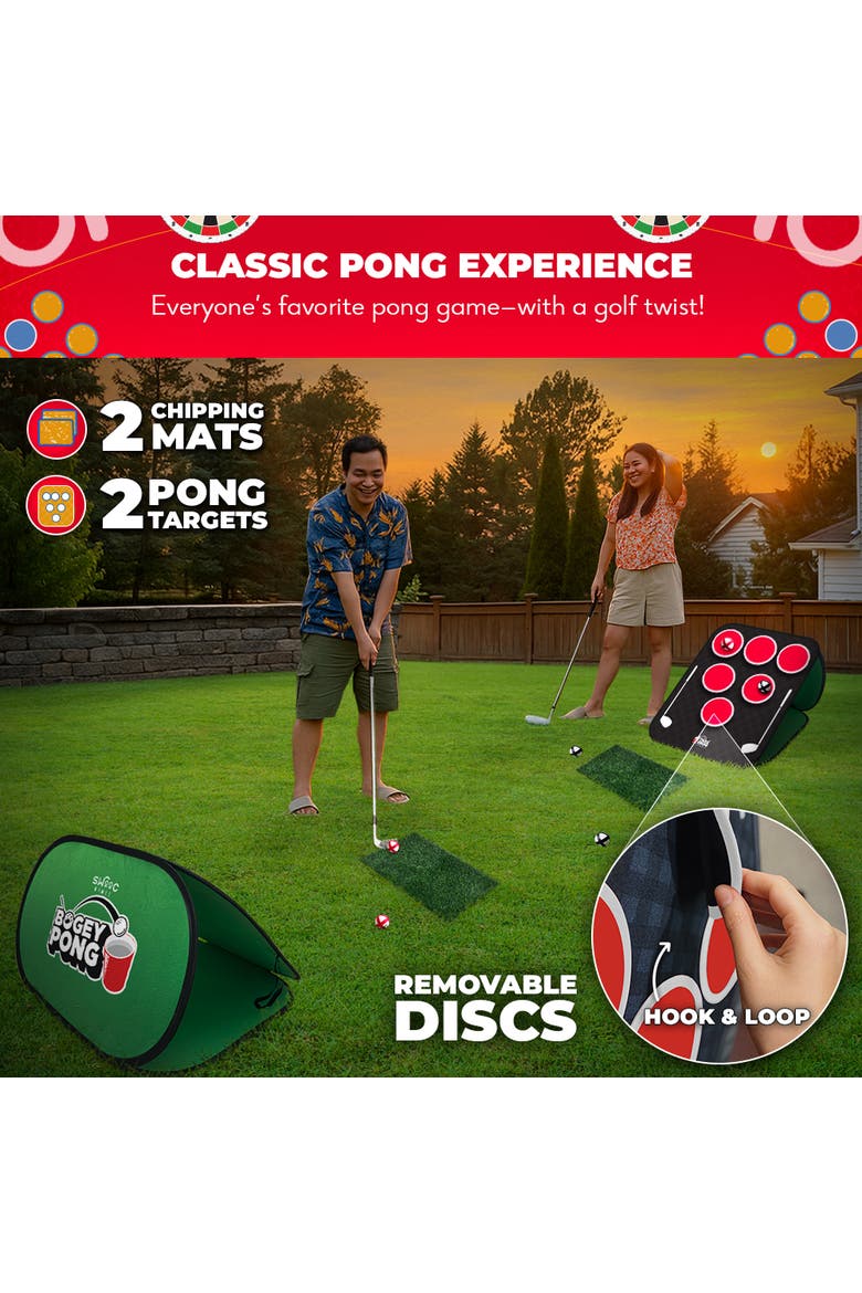 Bogey Pong | 3-in-1 Backyard Pong Golf Game Set, Alternate, color, Green