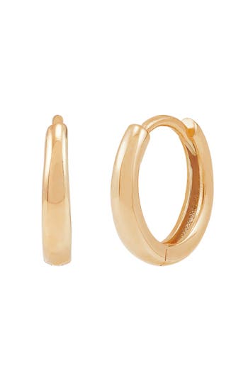 Frankie & Zoe 14k Yellow Gold Huggie Hoop Earrings