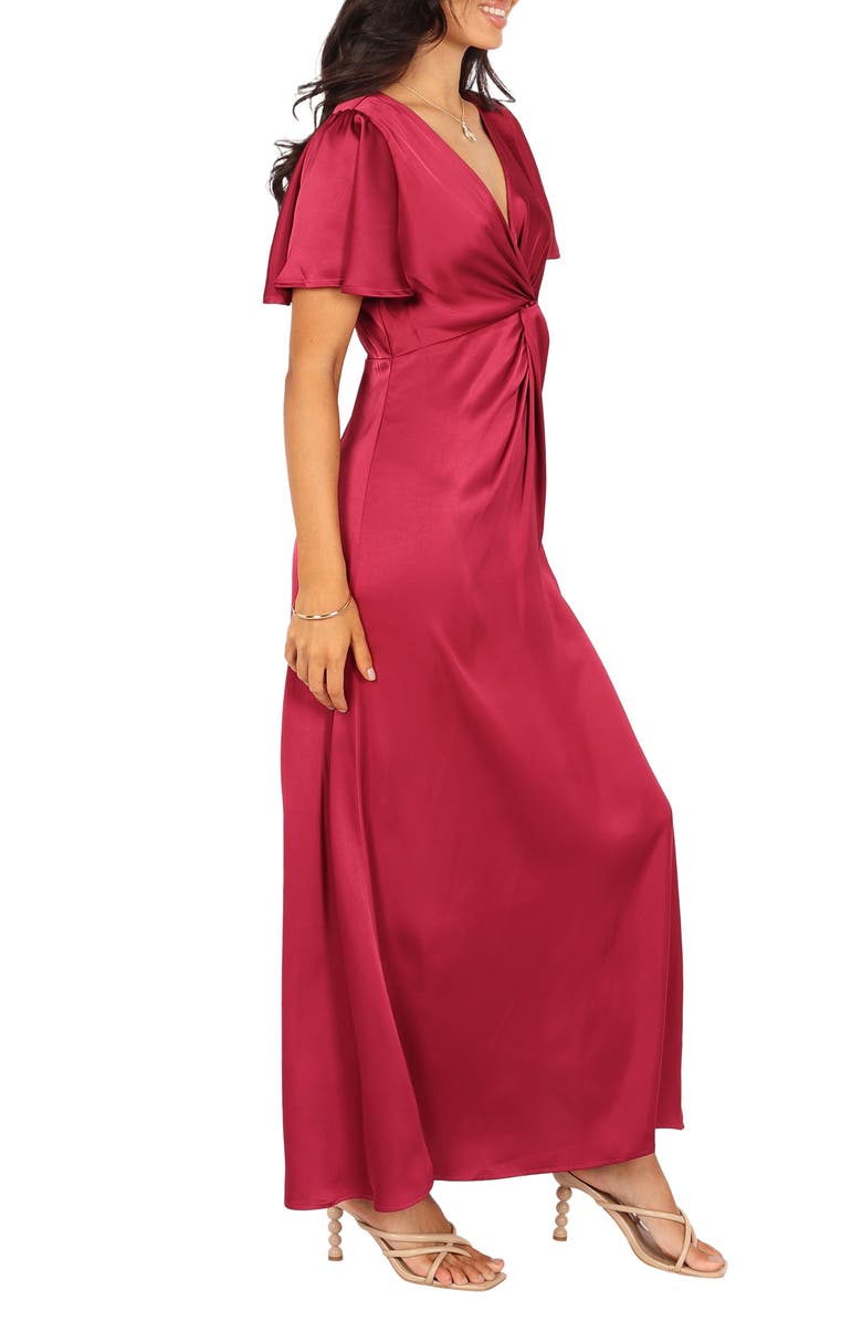 Petal & Pup Hathaway Gathered Satin Dress, Alternate, color, 