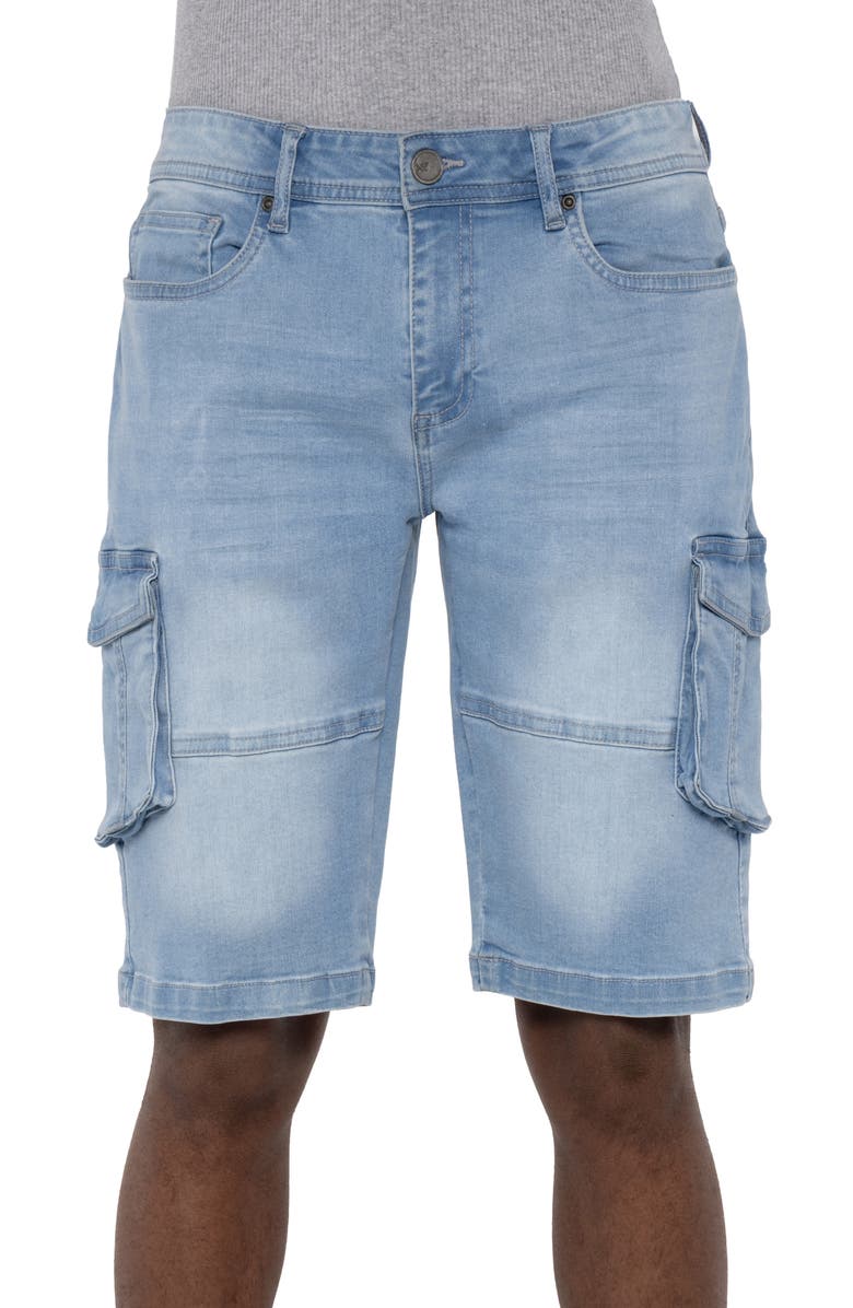 XRAY Denim Cargo Shorts, Alternate, color, Light Blue