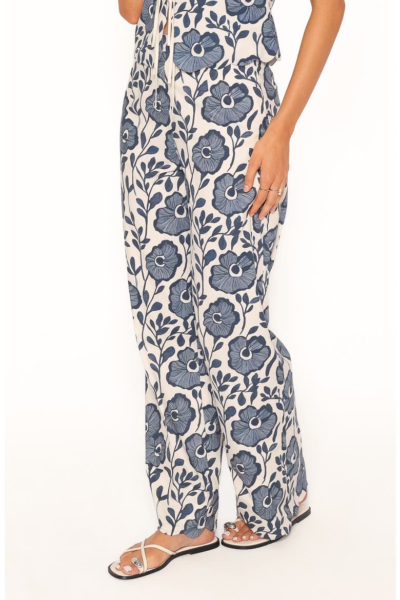 Jensen Scallop Hem Pants, Alternate, color, BLUE FLORAL