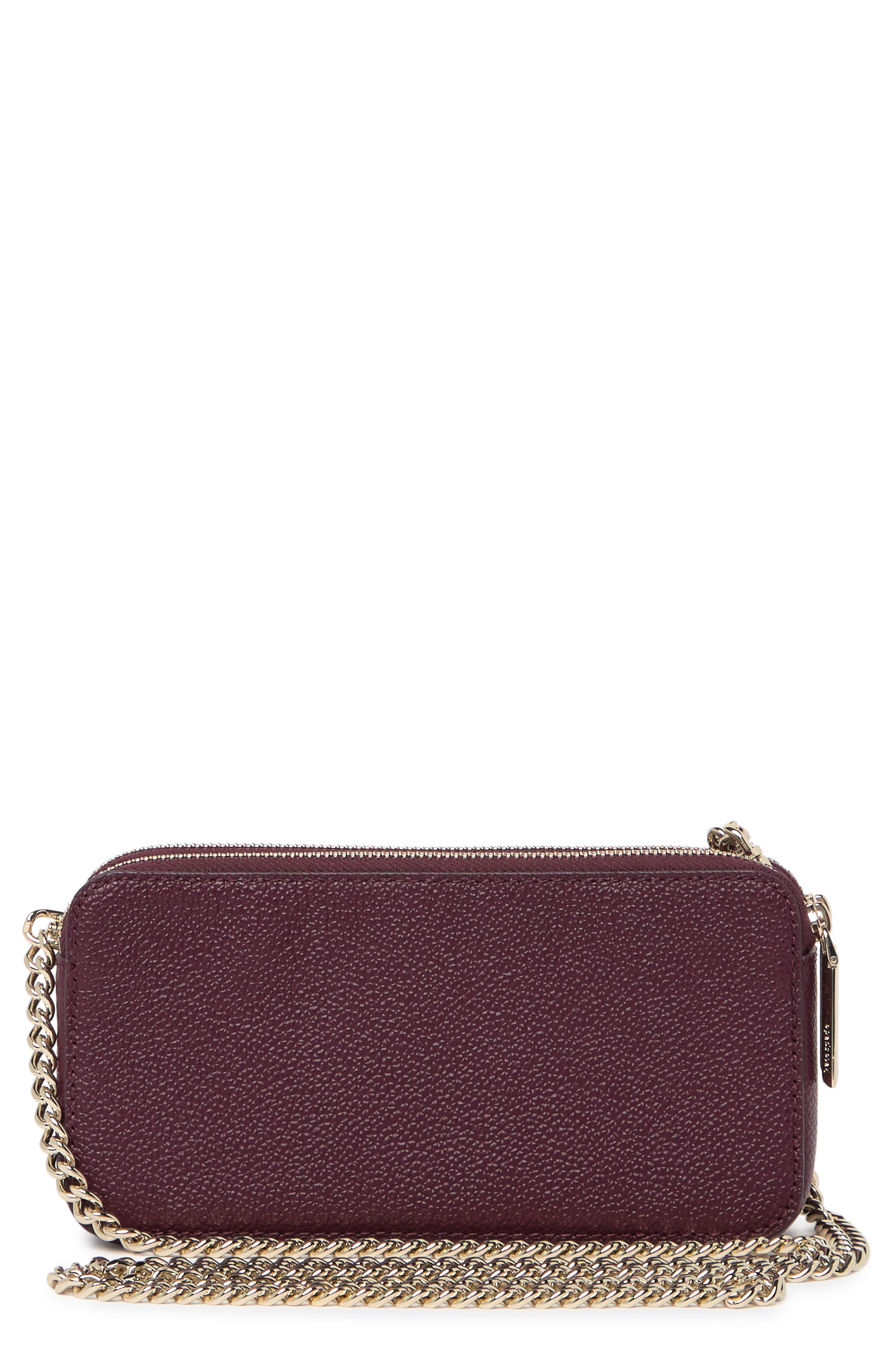 margaux - double zip mini crossbody bag, Alternate, color, DEEP CHERRY