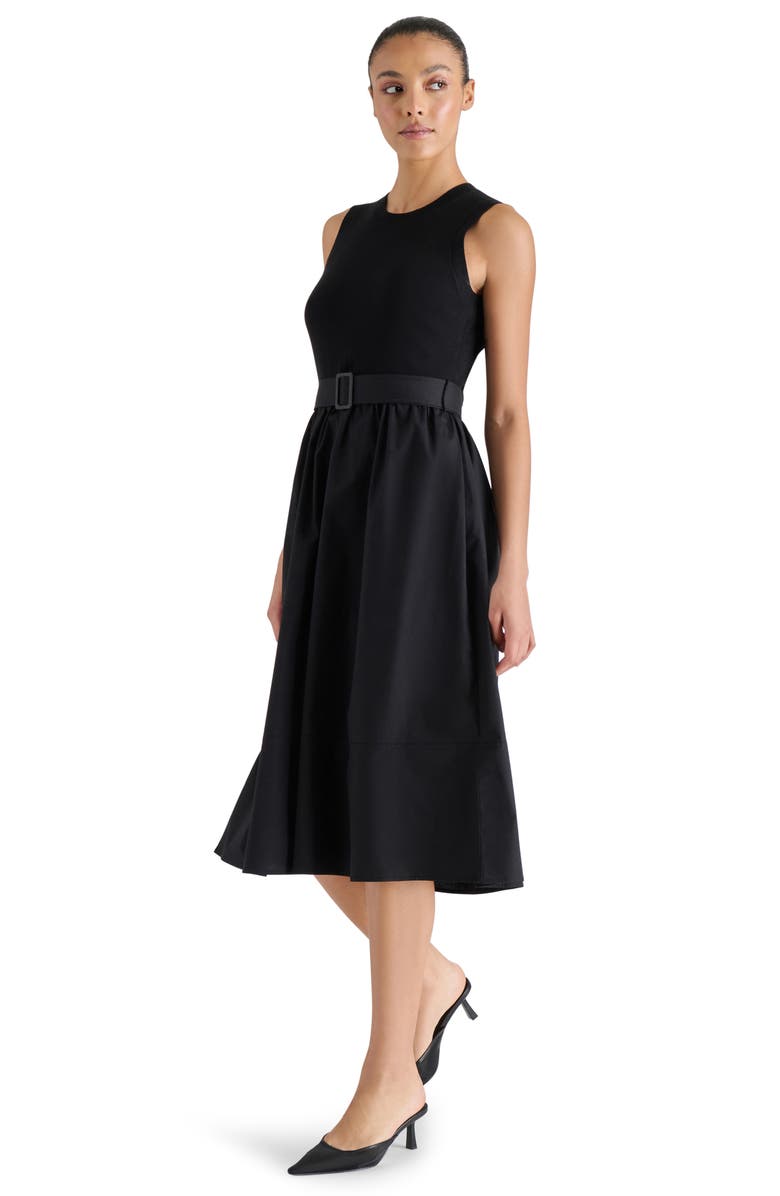 Steve Madden Rhodes Mixed Media Midi Dress, Alternate, color, 