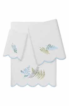 Fern Toss Scallop 3-Piece Towel Set