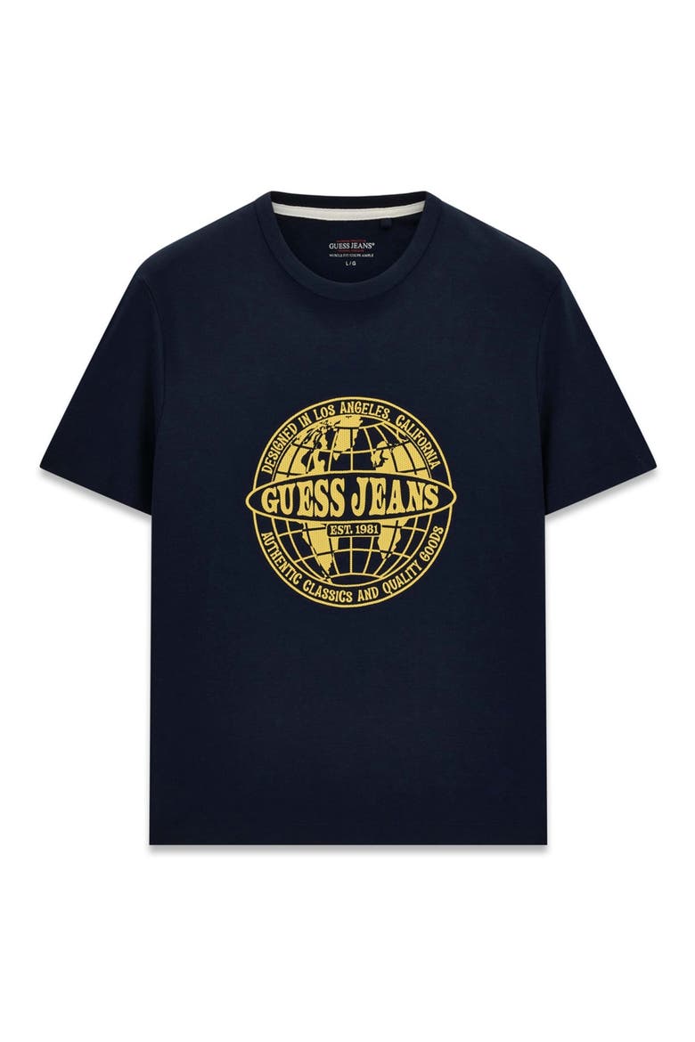 Globe Graphic Muscle Fit T-Shirt, Main, color, DARLING OCEAN