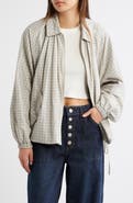 Damson Madder Lailah Gingham Lightweight Bomber Jacket