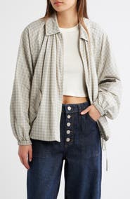 Damson Madder Lailah Gingham Lightweight Bomber Jacket