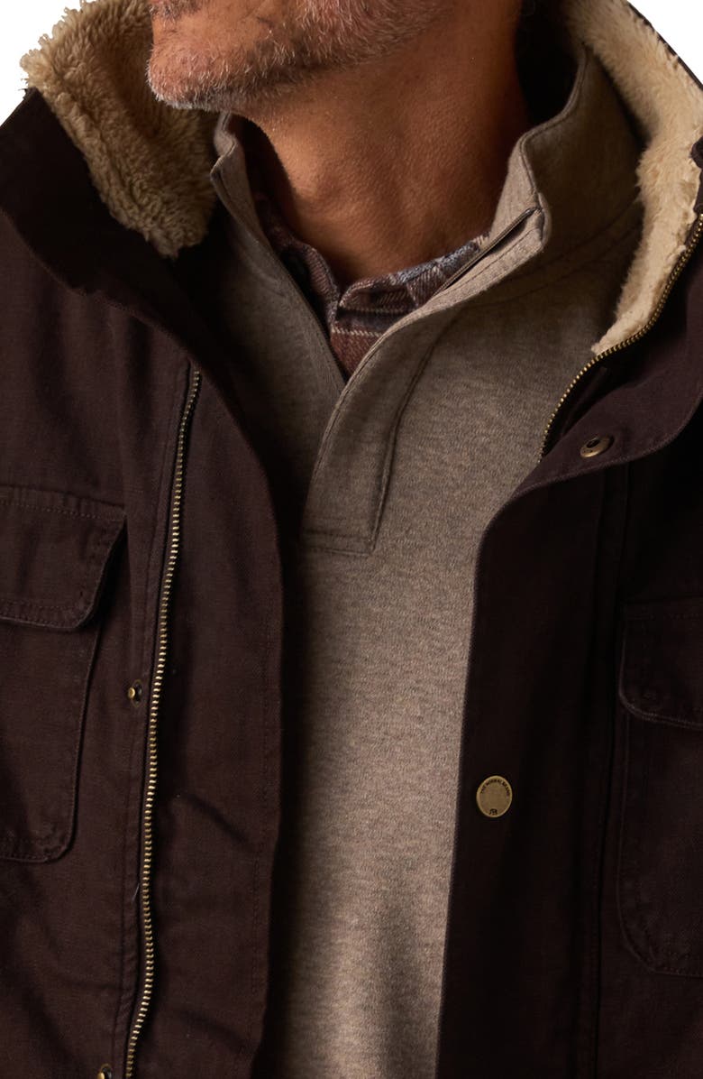 The Normal Brand Cotton Canvas Chore Coat, Alternate, color, Umber