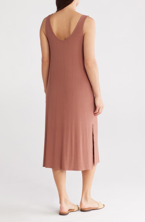 Nordstrom Rack Tranquility Rib Tank Nightgown In Brown Clove